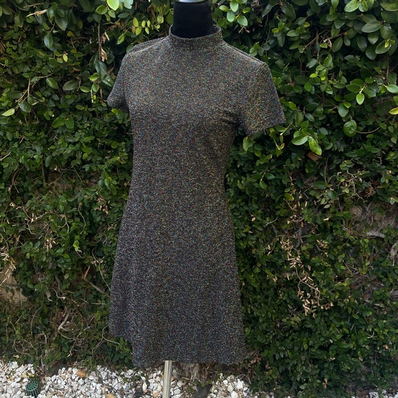 Forever 21 Dresses & Skirts - Dark rainbow glitter Y2K mini shift dress